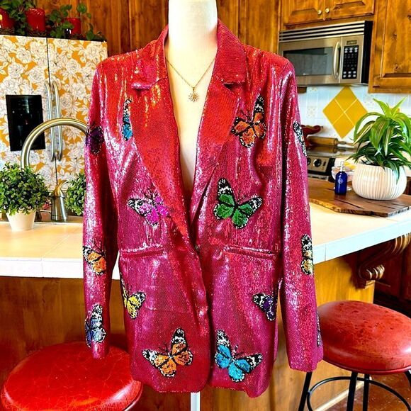 QUEEN OF SPARKLES Jackets & Coats Rare Queen Of Sparklessequined